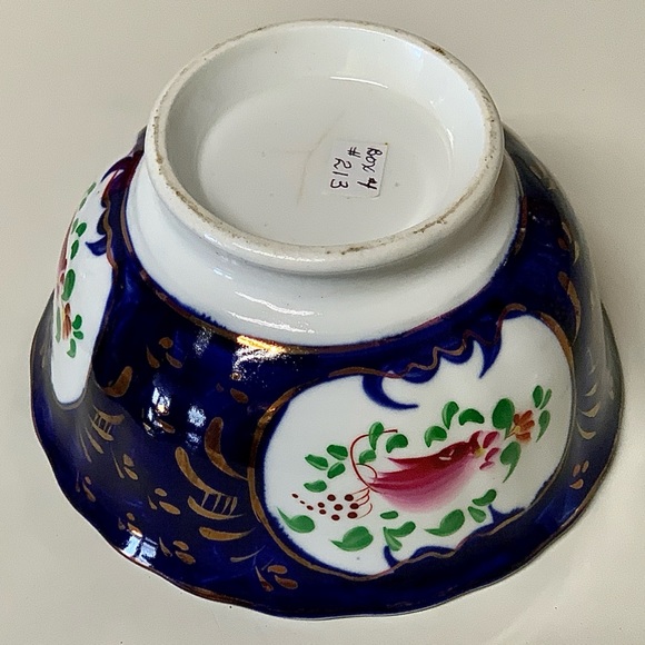 19th Century Antique Gaudy Welsh Feather Pattern Hand Painted Luster Bowl - Picture 14 of 16